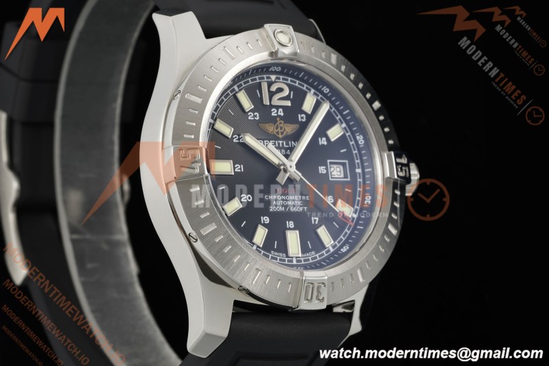 Breitling - Colt Automatic 44mm SS/RU Blk/Stk TF V2 A2824 | 브라이틀링 - 콜트 오토매틱 44mm SS/RU 블랙/스틸 TF V2 A2824