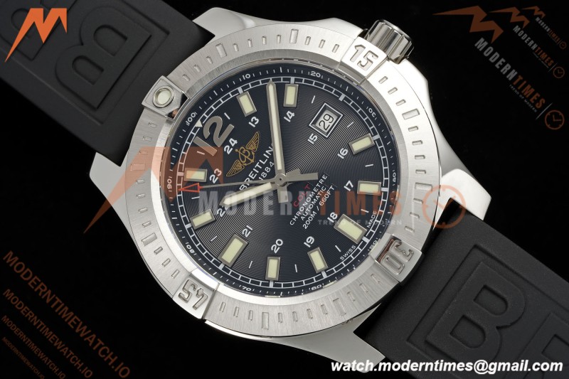 Breitling - Colt Automatic 44mm SS/RU Blk/Stk TF V2 A2824 | 브라이틀링 - 콜트 오토매틱 44mm SS/RU 블랙/스틸 TF V2 A2824