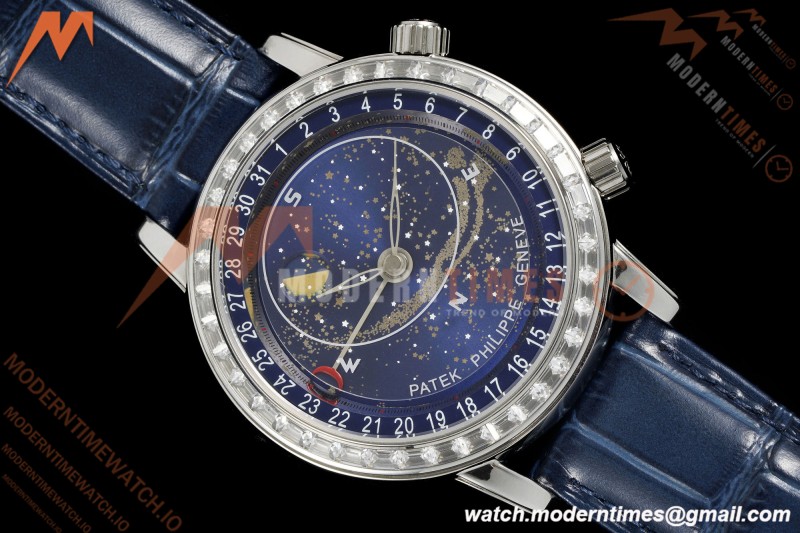 Patek Philippe - Grand Complications 6104G 44mm Celestial Blue SS/LE Dia/Num MY9015 Mod | 파텍 필립 - 그랜드 컴플리케이션 6104G 44mm 셀레스티얼 블루 SS/LE 직경/숫자 MY9015 모드
