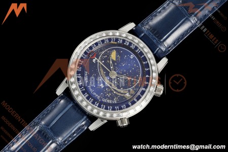 Patek Philippe - Grand Complications 6104G 44mm Celestial Blue SS/LE Dia/Num MY9015 Mod
