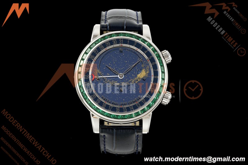 Patek Philippe - Grand Complications 6104 44mm Green Dia SS/LE Celestial Blue Dial PPF A240