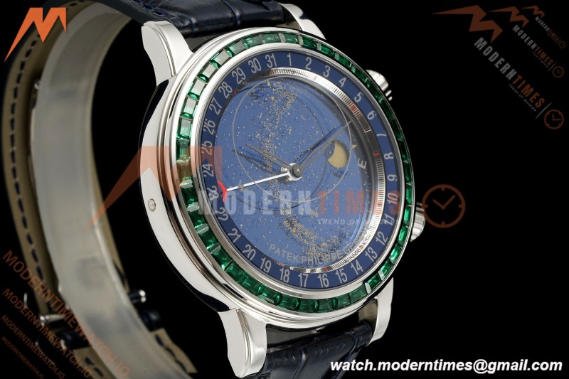 Patek Philippe - Grand Complications 6104 44mm Green Dia SS/LE Celestial Blue Dial PPF A240