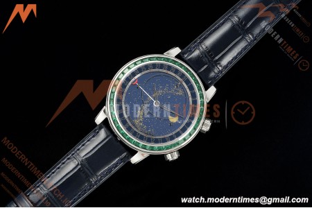 Patek Philippe - Grand Complications 6104 44mm Green Dia SS/LE Celestial Blue Dial PPF A240