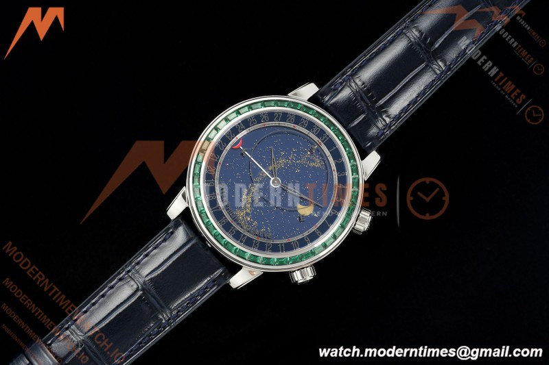 Patek Philippe - Grand Complications 6104 44mm Green Dia SS/LE Celestial Blue Dial PPF A240