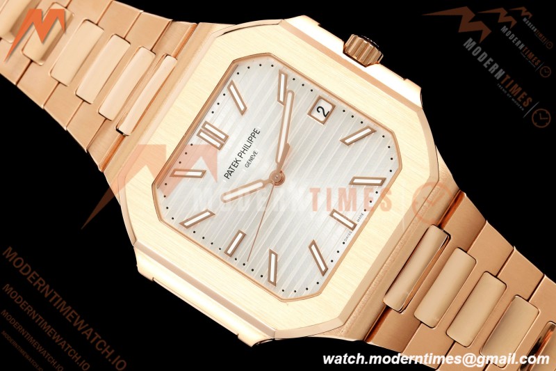 Patek Philippe - Cubitus 5821 45mm RG/RG Silver Stick Dial GRF A330 | 파텍 필립 - 쿠비투스 5821 45mm RG/RG 실버 스틱 다이얼 GRF A330