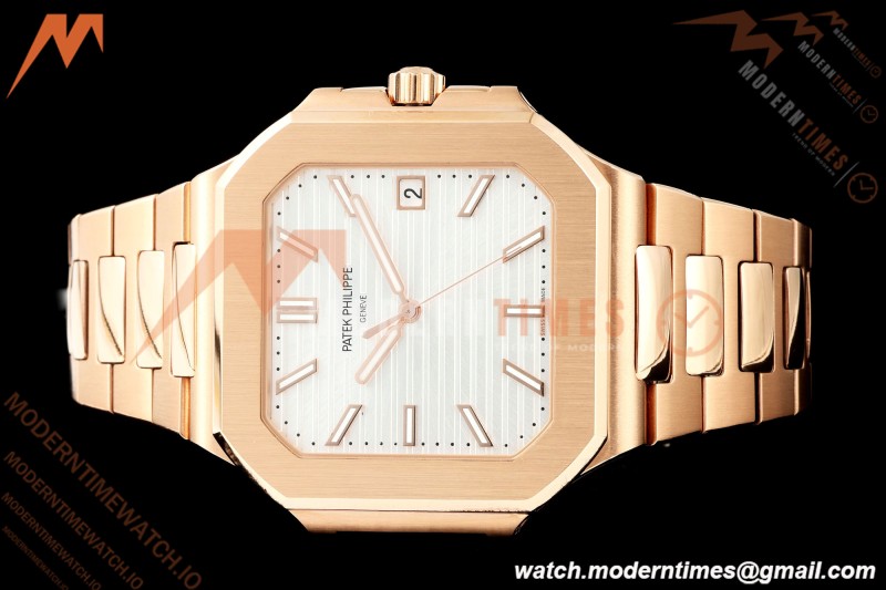 Patek Philippe - Cubitus 5821 45mm RG/RG Silver Stick Dial GRF A330 | 파텍 필립 - 쿠비투스 5821 45mm RG/RG 실버 스틱 다이얼 GRF A330