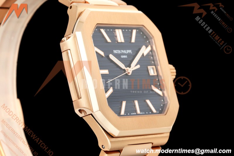 Patek Philippe - Cubitus 5821 45mm RG/RG Dark Blue Stick Dial GRF A330