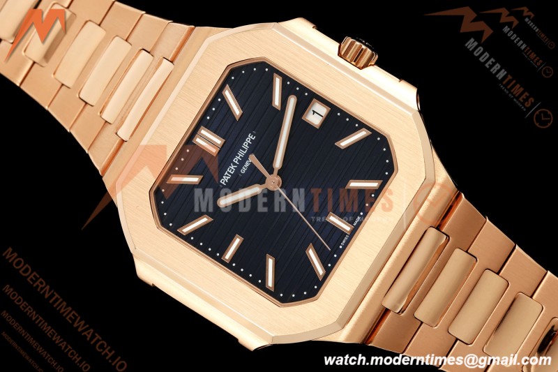 Patek Philippe - Cubitus 5821 45mm RG/RG Dark Blue Stick Dial GRF A330