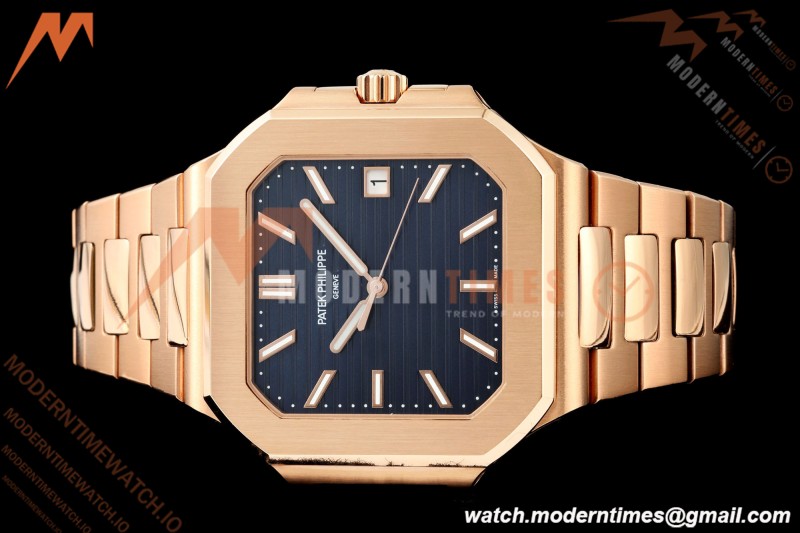 Patek Philippe - Cubitus 5821 45mm RG/RG Dark Blue Stick Dial GRF A330