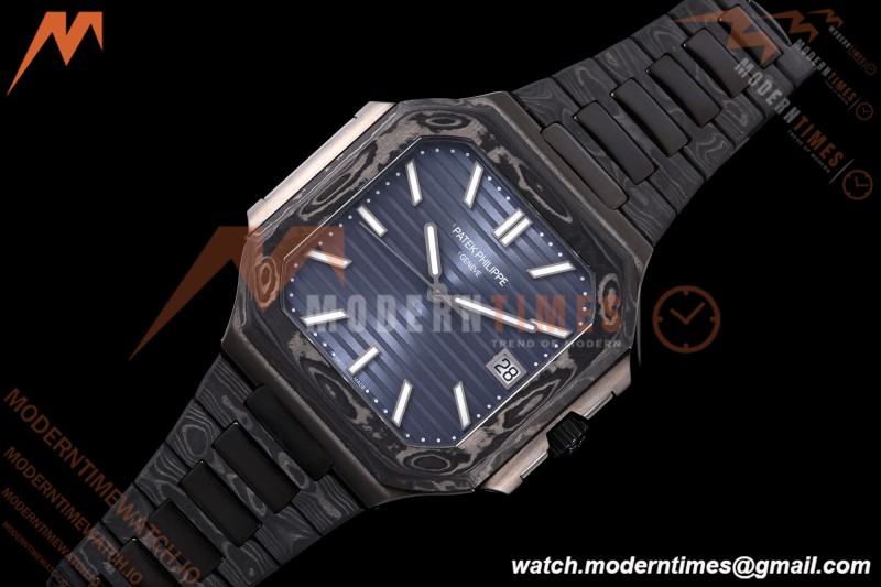 Patek Philippe - Cubitus 7128 40mm Black Carbon Blue Dial DIWF A324