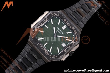 Patek Philippe - Cubitus 7128 40mm Black Carbon Green Dial DIWF A324