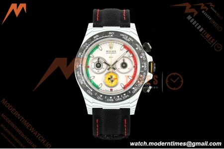 Rolex - Daytona 40mm DiW Ferrari Edition White Carbon Fiber FC/NY Red/Grn/Yelw White Italy Dial DIWF DD4801