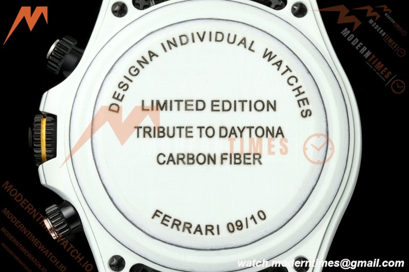 Rolex - Daytona 40mm DiW Ferrari Edition White Carbon Fiber FC/NY Red/Grn/Yelw White Italy Dial DIWF DD4801 | 롤렉스 - 데이토나 40mm DiW 페라리 에디션 화이트 카본 파이버 FC/NY 레드/그린/옐로우 화이트 이탈리아 다이얼 DIWF DD4801