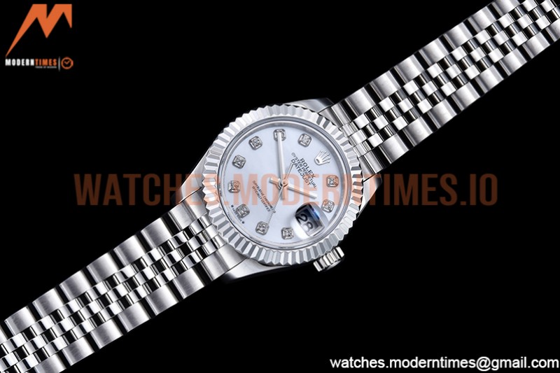 Rolex - DJ Ladies 28mm Jub Flt 904L SS/SS M-Wht/Dia GMF A2671
