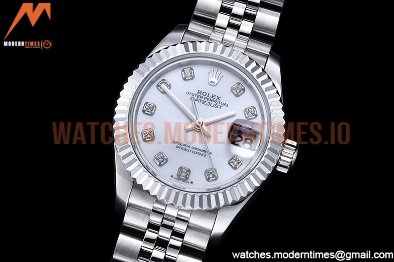 Rolex - DJ Ladies 28mm Jub Flt 904L SS/SS M-Wht/Dia GMF A2671