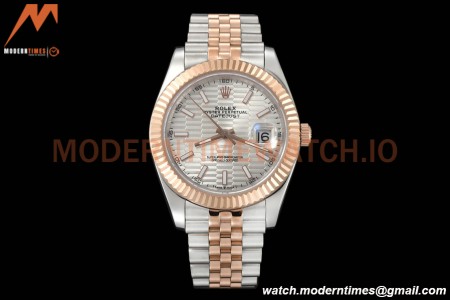 Rolex - Datejust 126331 41mm Jub Flt RG/SS P-Silv/Stk GDF MY8215