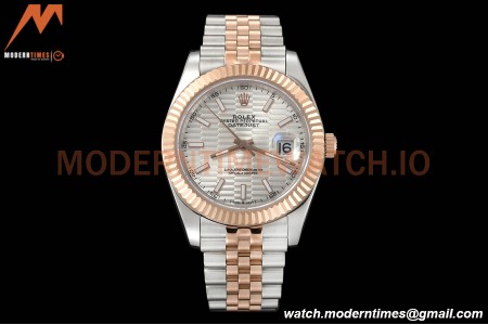 Rolex - Datejust 126331 41mm Jub Flt RG/SS P-Silv/Stk GDF MY8215