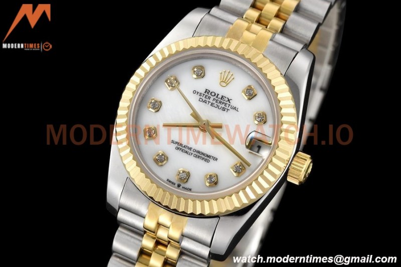 Rolex - Datejust Ladies 278273 31mm Jub Flt YG/SS Mop/Dia GDF MY8215
