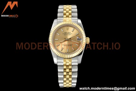 Rolex - Datejust Ladies 278273 31mm Jub Flt YG/SS Gold/Stk GDF MY8215