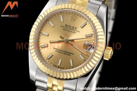 Rolex - Datejust Ladies 278273 31mm Jub Flt YG/SS Gold/Stk GDF MY8215