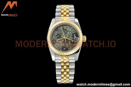 Rolex - Datejust Ladies 278273 31mm Jub Flt YG/SS F-Green/Dia GDF MY8215
