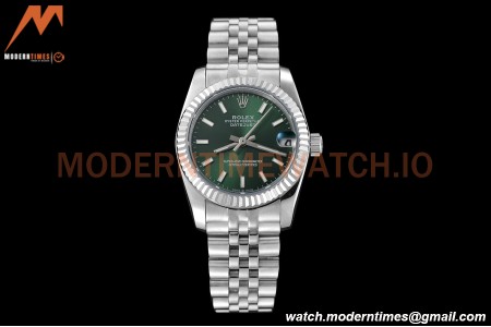 Rolex - Datejust Ladies 278274 31mm Jub Flt SS/SS Green/Stk GDF MY8215