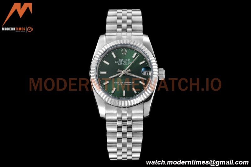 Rolex - Datejust Ladies 278274 31mm Jub Flt SS/SS Green/Stk GDF MY8215