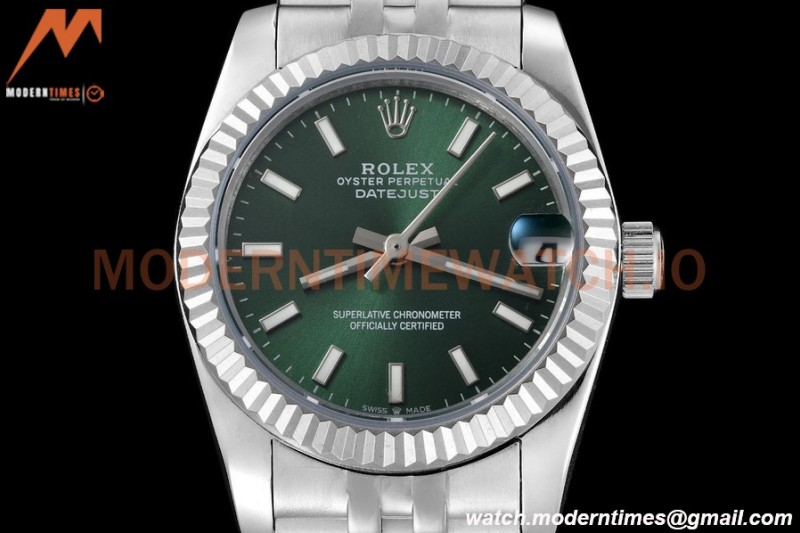Rolex - Datejust Ladies 278274 31mm Jub Flt SS/SS Green/Stk GDF MY8215