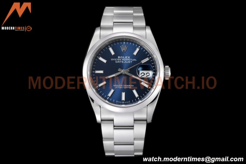 Rolex - Datejust 36mm 126200 Oys Smt 904L SS/SS Blue/Stk VSF VS3235