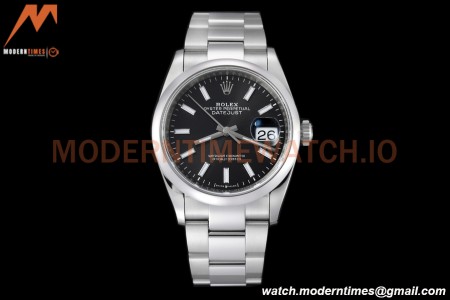 Rolex - Datejust 36mm 126200 Oys Smt 904L SS/SS Black/Stk VSF VS3235