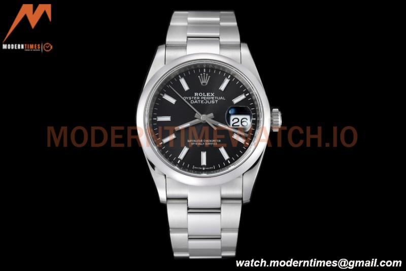 Rolex - Datejust 36mm 126200 Oys Smt 904L SS/SS Black/Stk VSF VS3235