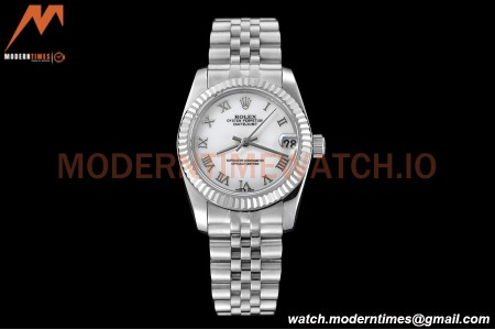 Rolex - Datejust Ladies 278274 31mm Jub Flt SS/SS Wht/Rmn GDF MY8215