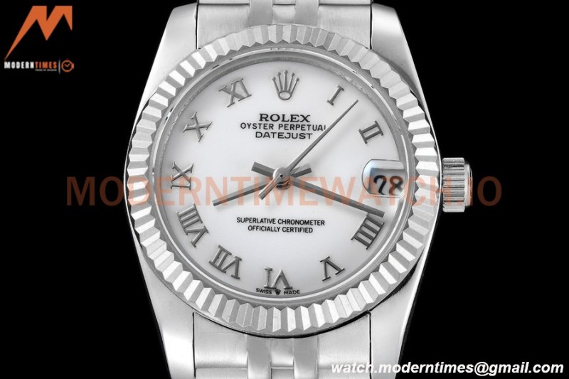 Rolex - Datejust Ladies 278274 31mm Jub Flt SS/SS Wht/Rmn GDF MY8215