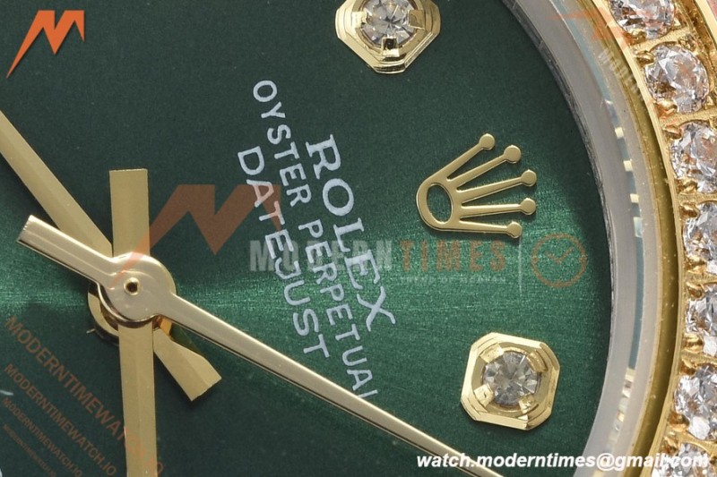 Rolex - Datejust Ladies 278383 31mm Jub Dia YG/SS Grn/Dia GDF MY8215