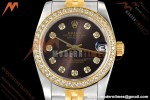 Rolex - Datejust Ladies 278383 31mm Jub Dia YG/SS Brn/Dia GDF MY8215