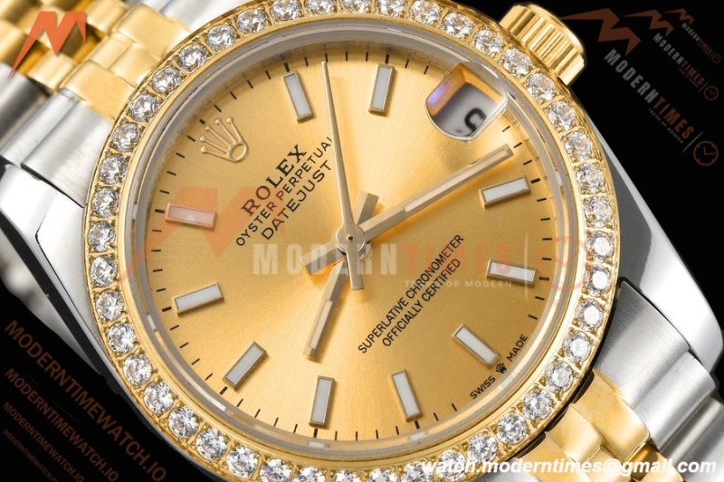 Rolex - Datejust Ladies 278383 31mm Jub Dia YG/SS Gold/Stk GDF MY8215