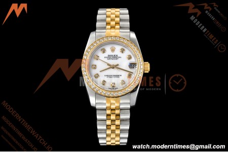 Rolex - Datejust Ladies 278383 31mm Jub Dia YG/SS W-Mop/Dia GDF MY8215