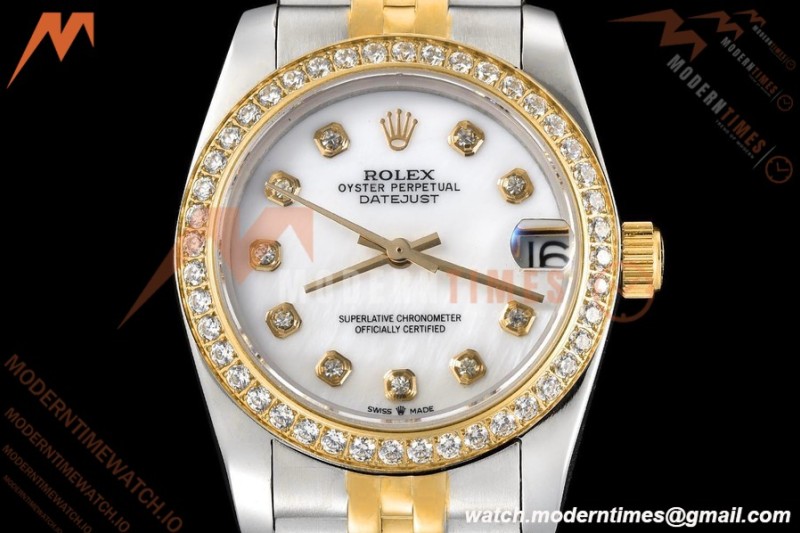 Rolex - Datejust Ladies 278383 31mm Jub Dia YG/SS W-Mop/Dia GDF MY8215