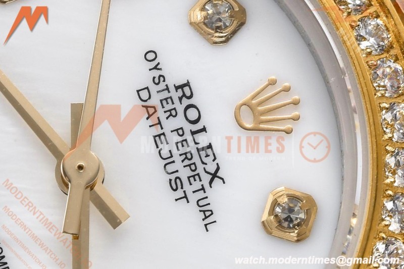 Rolex - Datejust Ladies 278383 31mm Jub Dia YG/SS W-Mop/Dia GDF MY8215