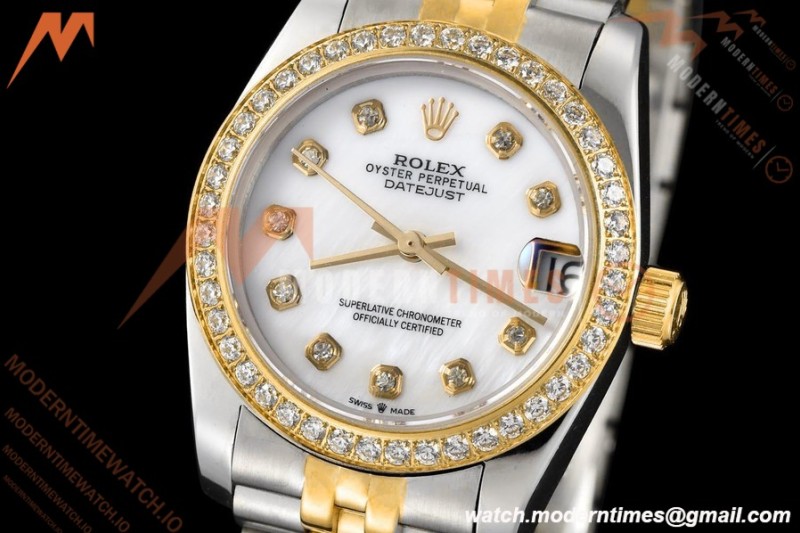 Rolex - Datejust Ladies 278383 31mm Jub Dia YG/SS W-Mop/Dia GDF MY8215