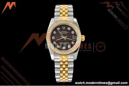 Rolex - Datejust Ladies 278383 31mm Jub Dia YG/SS B-Mop/Dia GDF MY8215