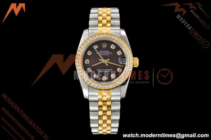 Rolex - Datejust Ladies 278383 31mm Jub Dia YG/SS B-Mop/Dia GDF MY8215