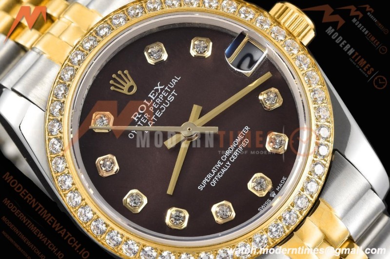 Rolex - Datejust Ladies 278383 31mm Jub Dia YG/SS B-Mop/Dia GDF MY8215