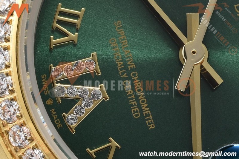 Rolex - Datejust Ladies 278383 31mm Jub Dia YG/SS Grn/Rmn GDF MY8215