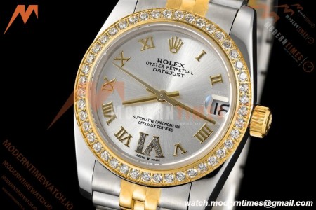 Rolex - Datejust Ladies 278383 31mm Jub Dia YG/SS Silv/Rmn GDF MY8215