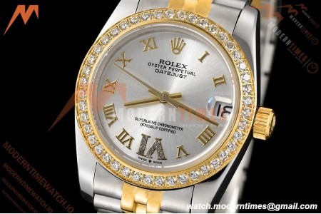 Rolex - Datejust Ladies 278383 31mm Jub Dia YG/SS Silv/Rmn GDF MY8215