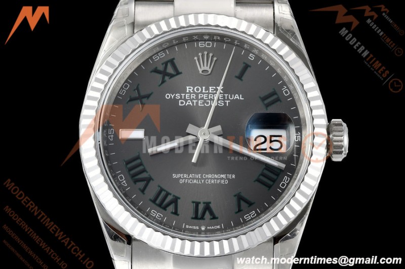 Rolex - Datejust 126234 36mm Wimbledon Oys Flt 904L SS/SS Grey/Rmn VSF VS3235