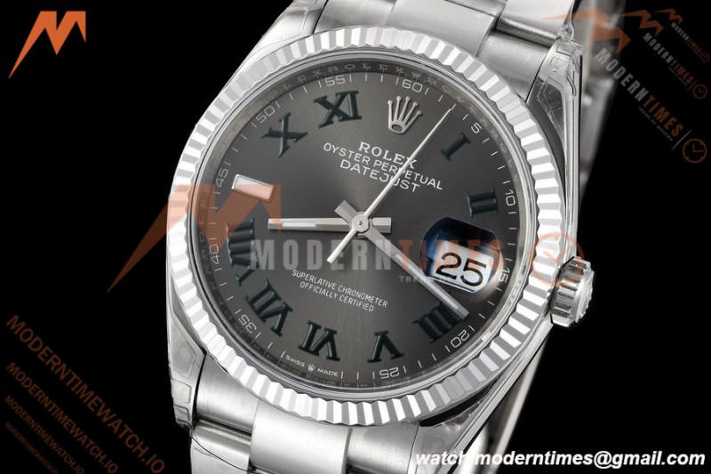 Rolex - Datejust 126234 36mm Wimbledon Oys Flt 904L SS/SS Grey/Rmn VSF VS3235