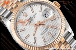 Rolex - Datejust 126231 36mm Jub Flt 904L RG/SS Silver Textured/Stk VSF VS3235