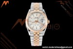 Rolex - Datejust 126231 36mm Jub Flt 904L RG/SS Silver Palm/Stk VSF VS3235